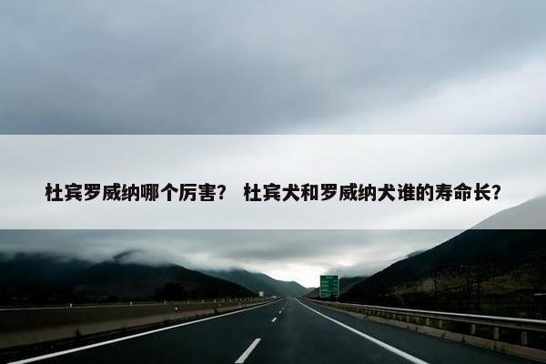 杜宾罗威纳哪个厉害？ 杜宾犬和罗威纳犬谁的寿命长？