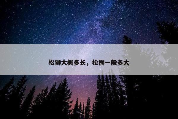 松狮大概多长，松狮一般多大