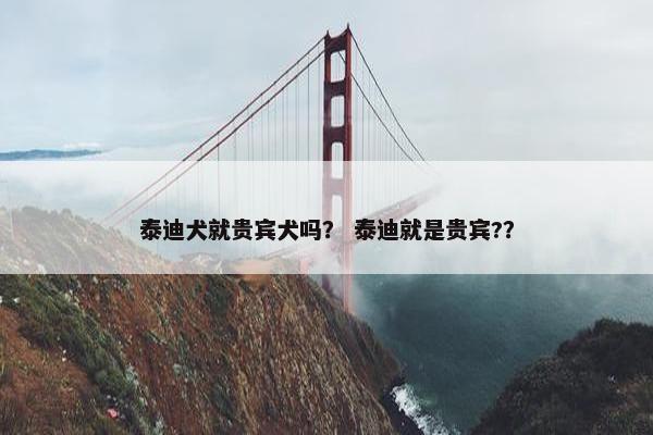 泰迪犬就贵宾犬吗？ 泰迪就是贵宾?？