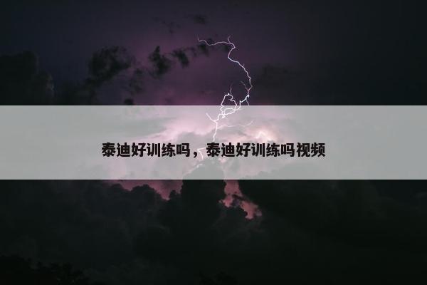 泰迪好训练吗，泰迪好训练吗视频